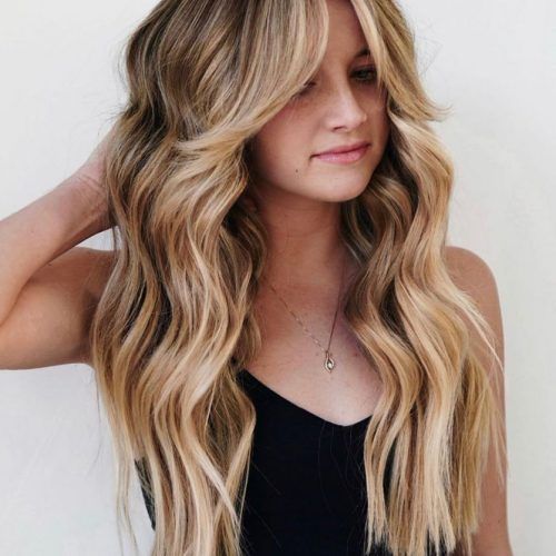Long Wavy Hairstyles With Curtain Bangs (Photo 12 of 20)