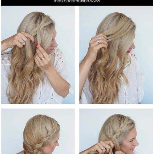 Mermaid Fishtail Hairstyles With Hair Flowers (Photo 3 of 20)