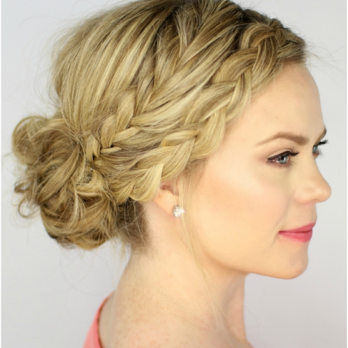 Messy French Braid With Middle Part (Photo 9 of 15)