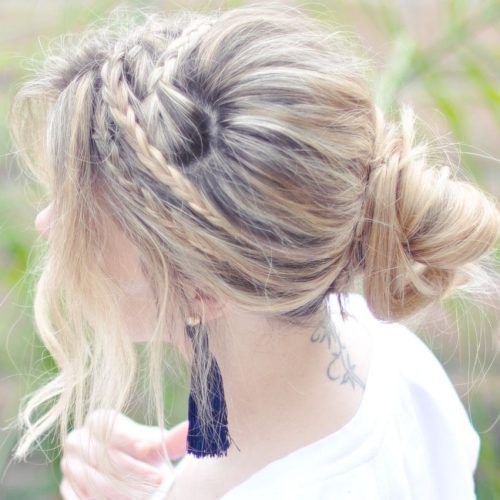 Messy Rope Braid Updo Hairstyles (Photo 11 of 20)