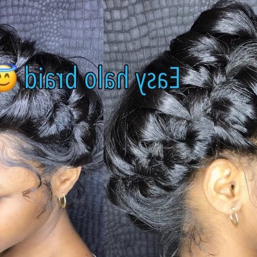 No-Pin Halo Braided Hairstyles (Photo 14 of 20)