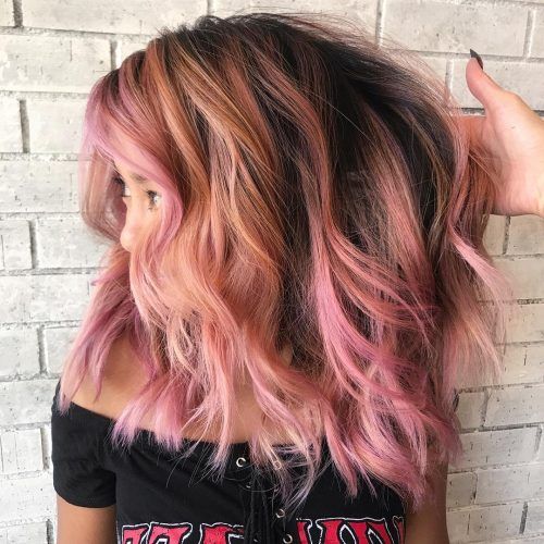 Pink Medium Hairstyles (Photo 2 of 20)