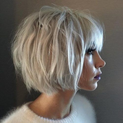 Platinum Blonde Pixie Hairstyles With Long Bangs (Photo 16 of 20)