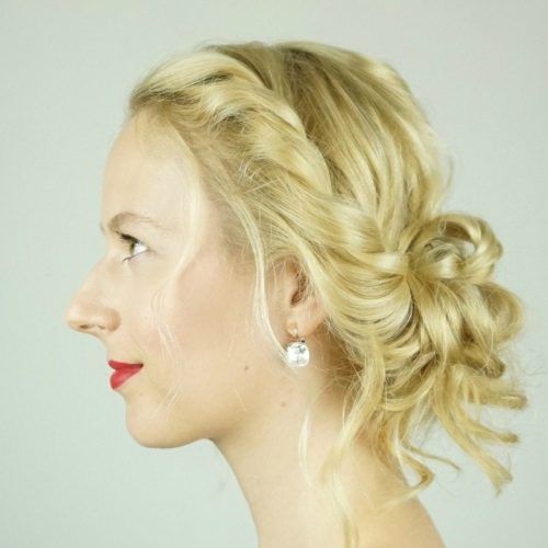 Side Bun With Double Loose Braids (Photo 11 of 15)