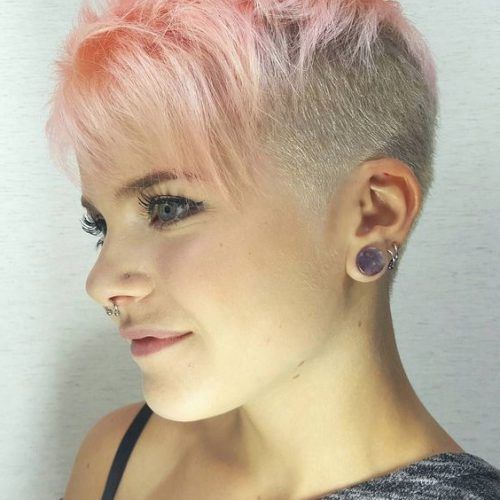 Very Short Pixie Haircuts With A Razored Side Part (Photo 2 of 20)