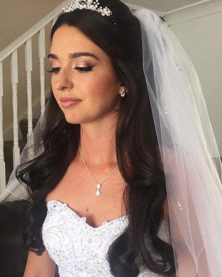 15 Photos Wedding Hairstyles Down with Tiara