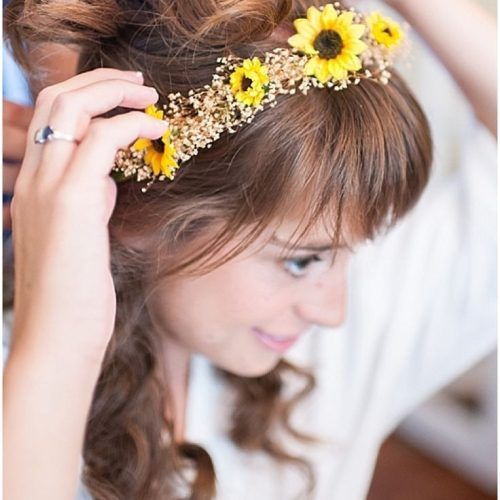 Wedding Hairstyles With Sunflowers (Photo 1 of 15)