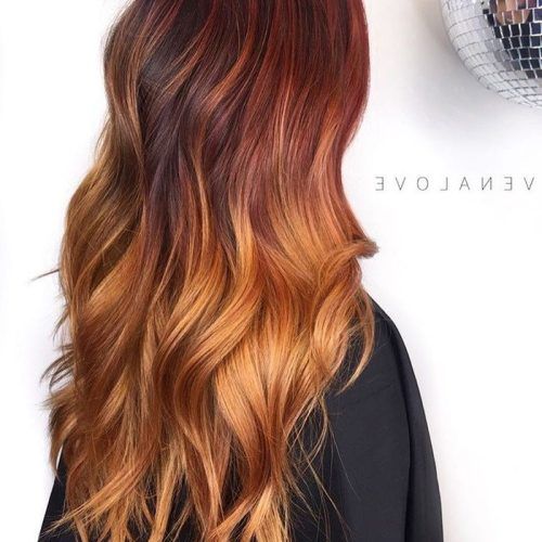 Marsala To Strawberry Blonde Ombre Hairstyles (Photo 13 of 20)