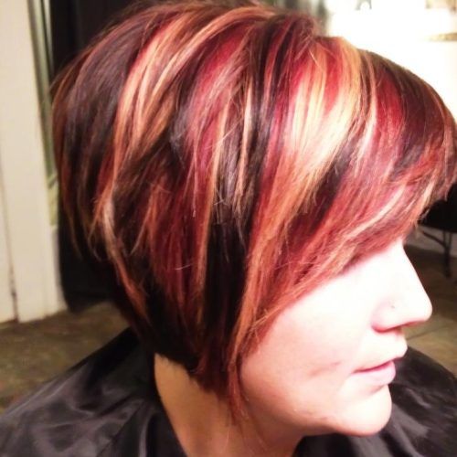 Short Haircuts With Red And Blonde Highlights (Photo 5 of 20)