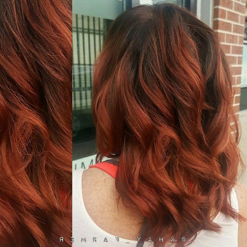 Dimensional Dark Roots To Red Ends Balayage Hairstyles (Photo 14 of 20)