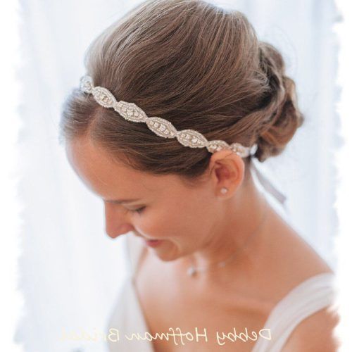 High Updos With Jeweled Headband For Brides (Photo 1 of 20)