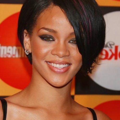 Rihanna Shoulder Length Bob Hairstyles (Photo 8 of 15)