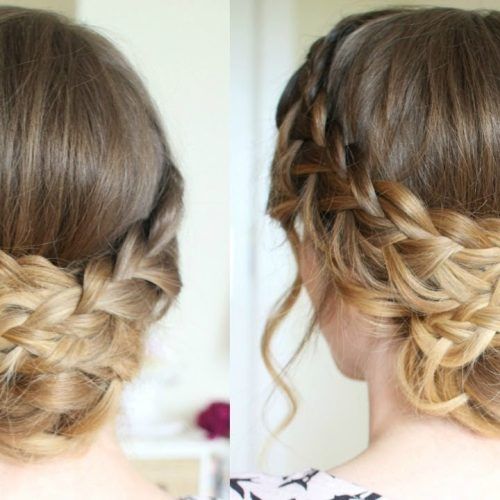 Brown Woven Updo Braid Hairstyles (Photo 4 of 20)
