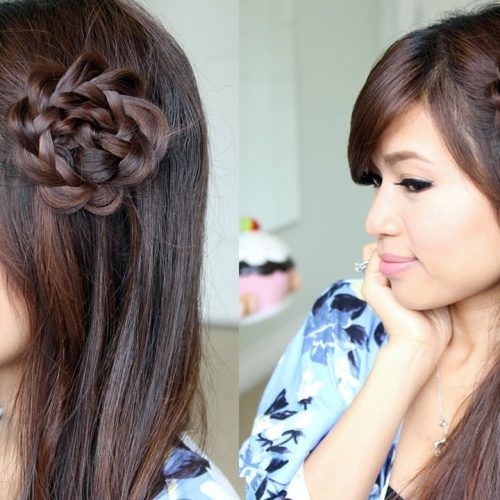 Classy Flower-Studded Pony Hairstyles (Photo 11 of 20)