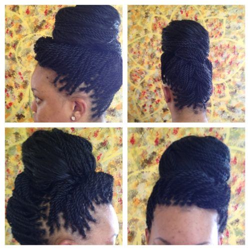 Senegalese Twist Styles Updo Hairstyles (Photo 15 of 15)