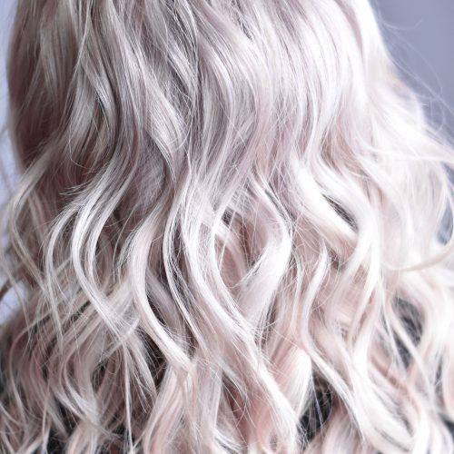 Pearl Blonde Bouncy Waves Hairstyles (Photo 9 of 20)