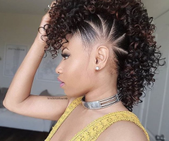 20 Inspirations Braids and Curls Mohawk Hairstyles