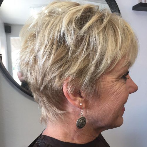 Short Ruffled Hairstyles With Blonde Highlights (Photo 3 of 20)