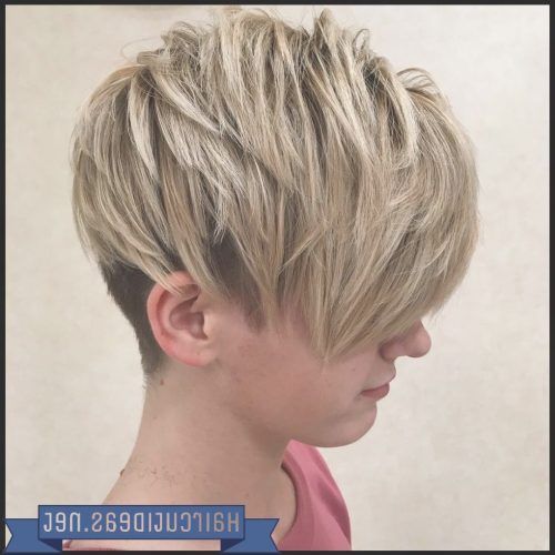 Choppy Pixie Haircuts With Blonde Highlights (Photo 16 of 20)