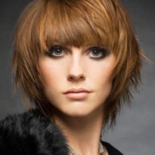 Short Haircuts With Bangs And Layers (Photo 18 of 20)