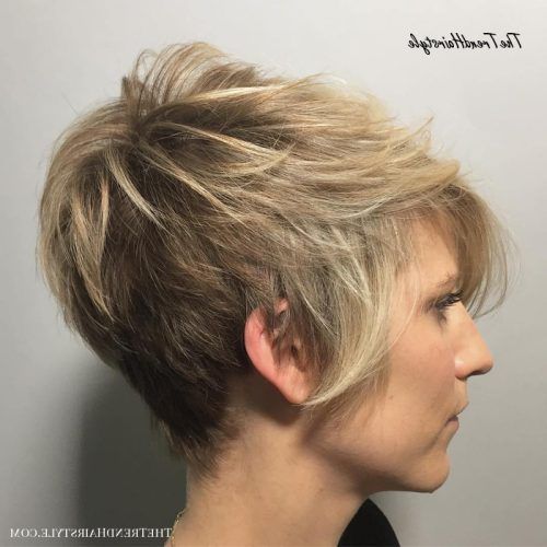 Choppy Pixie Haircuts With Blonde Highlights (Photo 8 of 20)