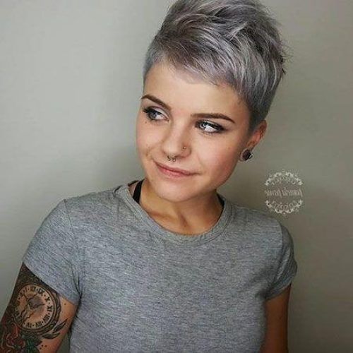 Gray Hair Pixie Haircuts (Photo 7 of 20)