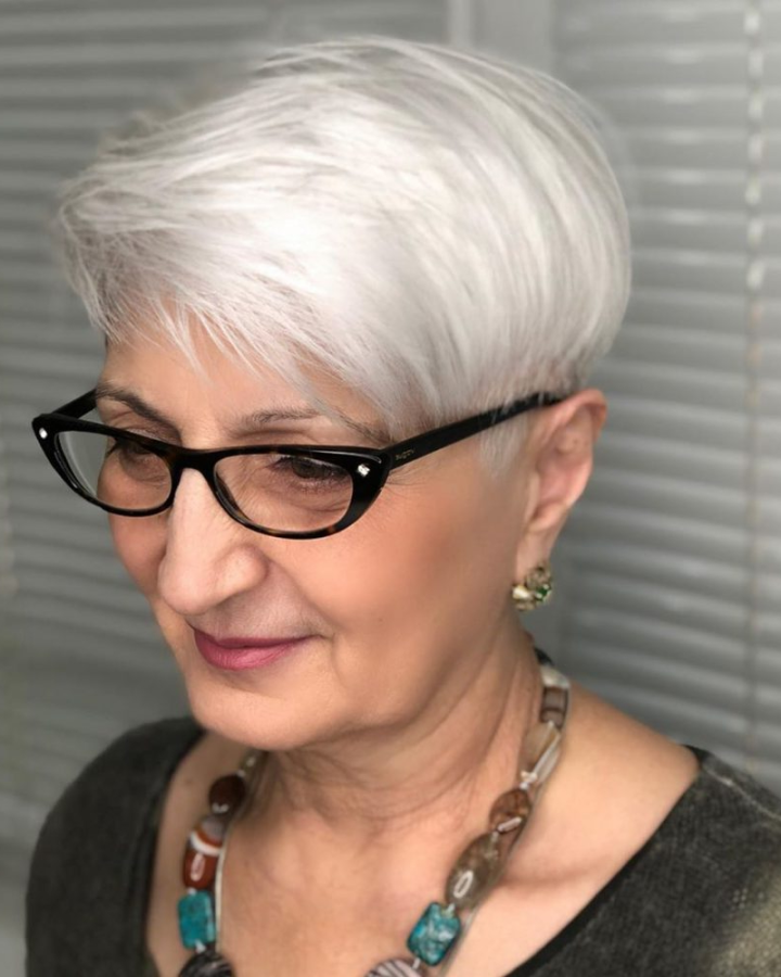 Gray Pixie Haircuts for Older Women