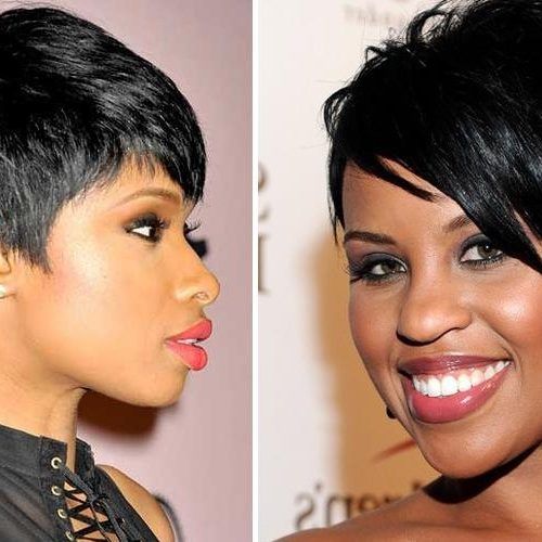 Short Haircuts For Round Faces Black Women (Photo 16 of 20)