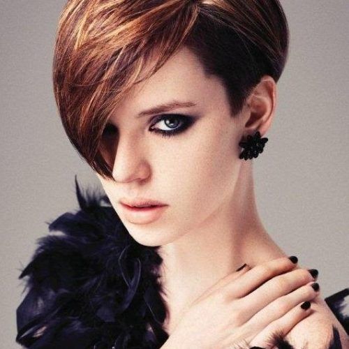 Short Haircuts With Long Side Bangs (Photo 5 of 20)
