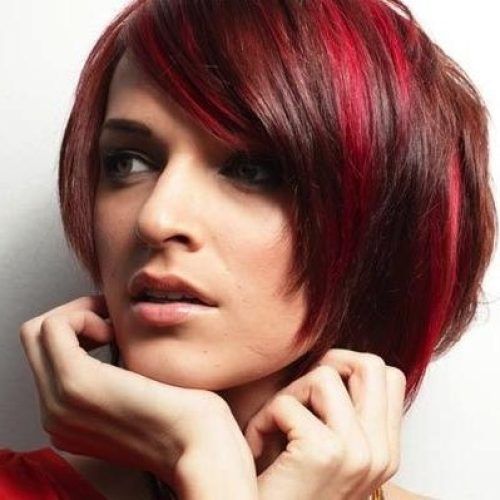 Short Hairstyles With Red Highlights (Photo 10 of 20)