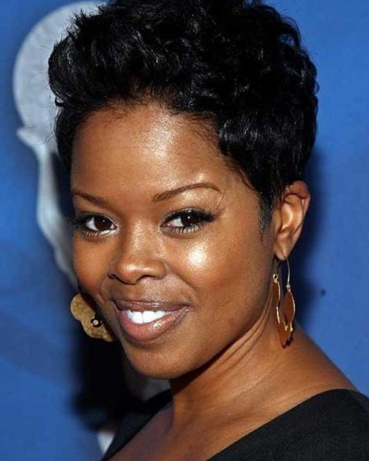 15 Best Ideas Short Hairstyles for Black Round Faces