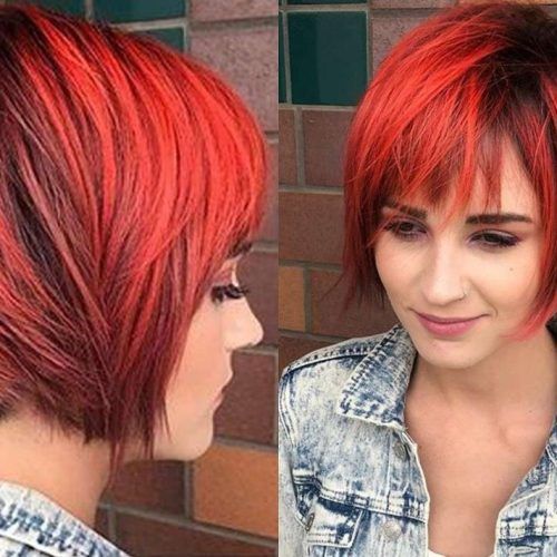 Red And Black Short Hairstyles (Photo 6 of 20)