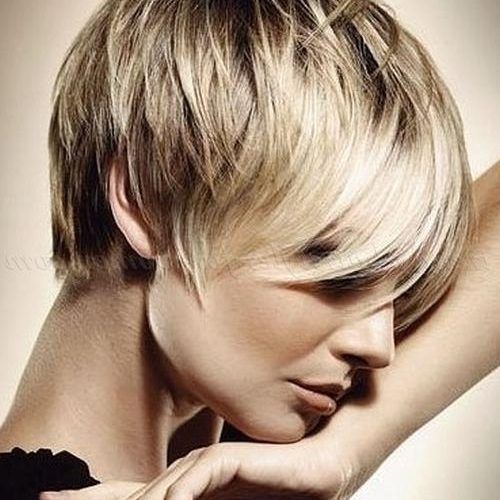 Short Haircuts With Long Fringe (Photo 18 of 20)