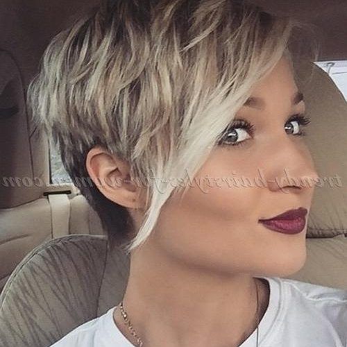 Short Haircuts With Long Fringe (Photo 16 of 20)