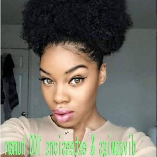 Curly Blonde Afro Puff Ponytail Hairstyles (Photo 4 of 20)
