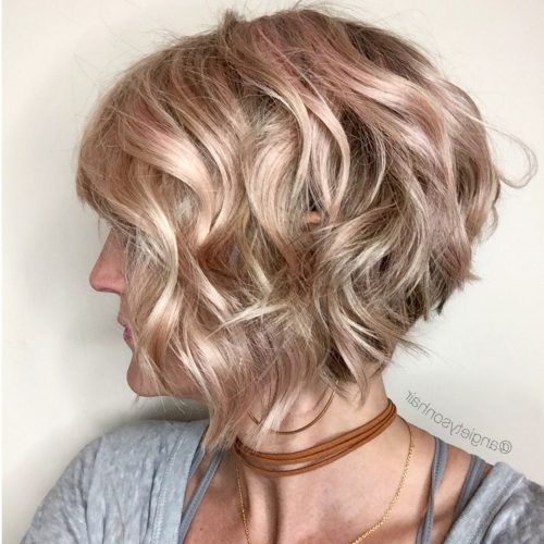 Jaw-Length Inverted Curly Brunette Bob Hairstyles (Photo 10 of 20)