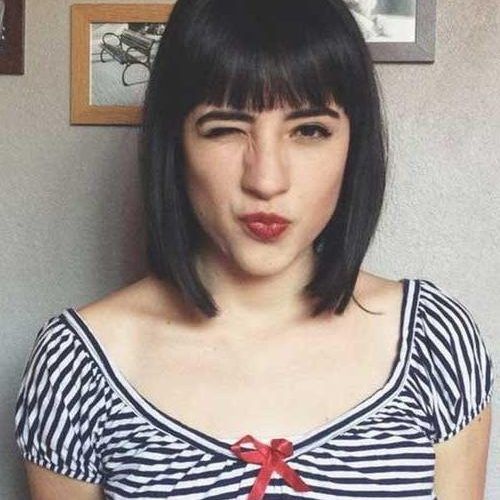 Short Hairstyles With Blunt Bangs (Photo 9 of 20)