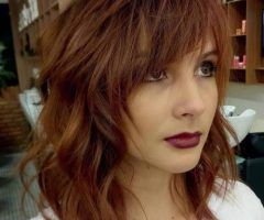 15 Best Tousled Shoulder Length Layered Hair with Bangs