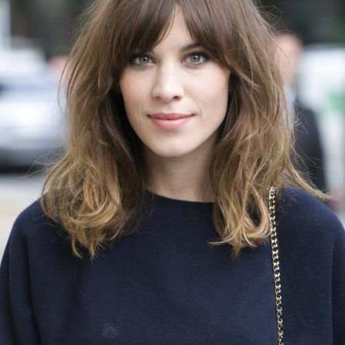 Middle-Length Hairstyles With Highlights And Bangs (Photo 19 of 20)