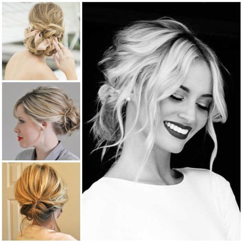 Updo Hairstyles With Bangs For Medium Length Hair (Photo 6 of 15)