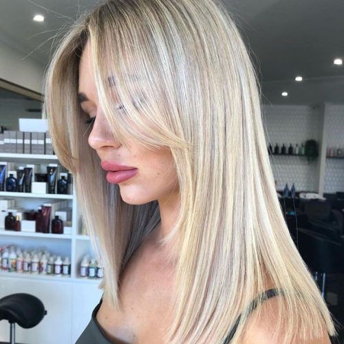 Highlighted Hair With Side Bangs (Photo 1 of 15)