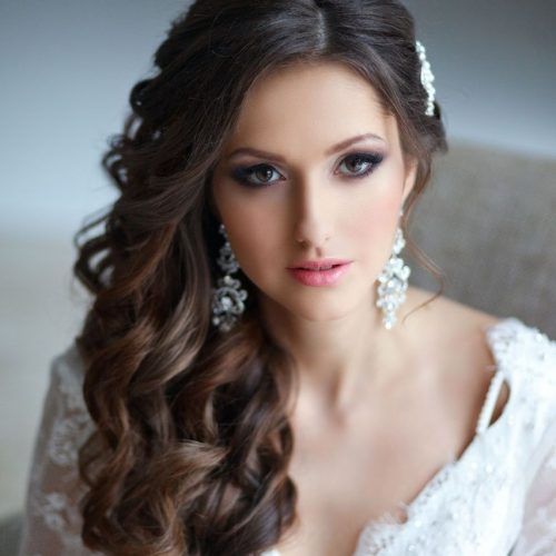 Curls To The Side Wedding Hairstyles (Photo 4 of 15)