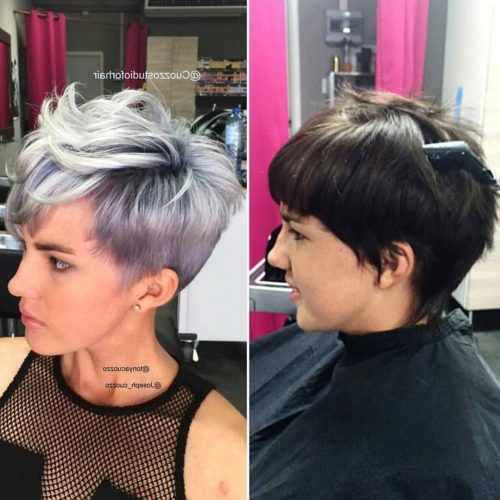 Edgy Purple Tinted Pixie Haircuts (Photo 3 of 20)