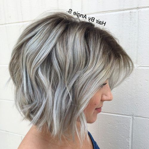 Silver Balayage Bob Haircuts With Swoopy Layers (Photo 1 of 20)
