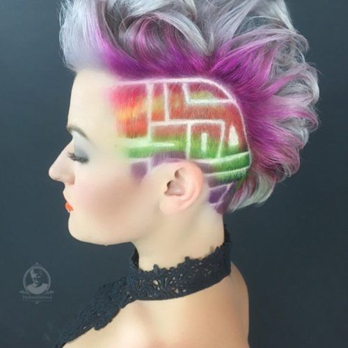 Platinum Mohawk Hairstyles With Geometric Designs (Photo 10 of 20)
