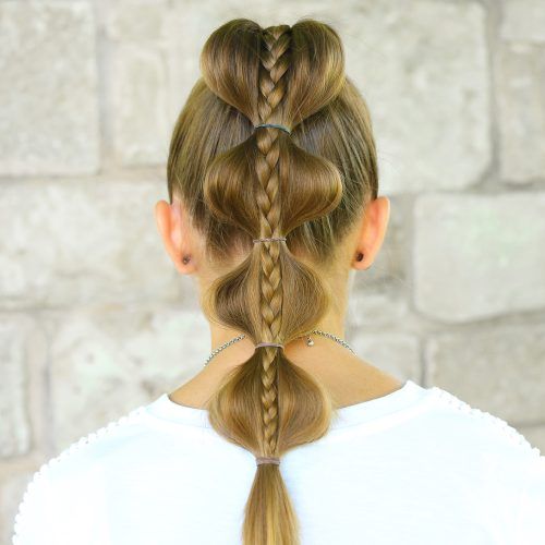 Bubble Braid Updo Hairstyles (Photo 4 of 20)