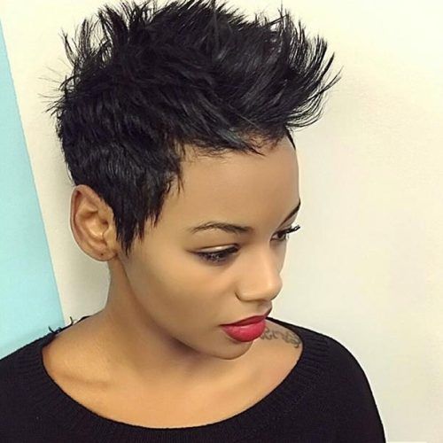 Long Honey Blonde And Black Pixie Haircuts (Photo 14 of 15)