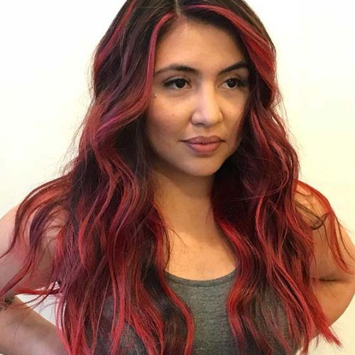 Red Highlights For Type 3C Hairstyles (Photo 11 of 20)