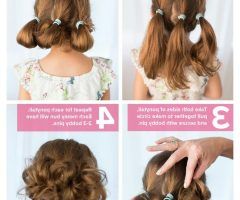 2024 Popular Updo Hairstyles for Little Girl with Short Hair