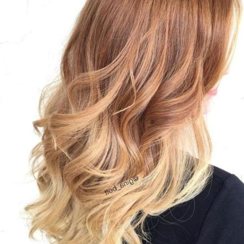 Marsala To Strawberry Blonde Ombre Hairstyles (Photo 9 of 20)